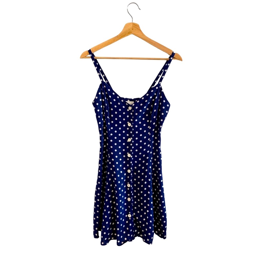 Adorable 1990s polka dot flare mini dress